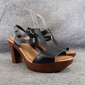 Eric Michael Shoes Women 41 Sandal Block Heel Platform Fashion Ankle Strap Black